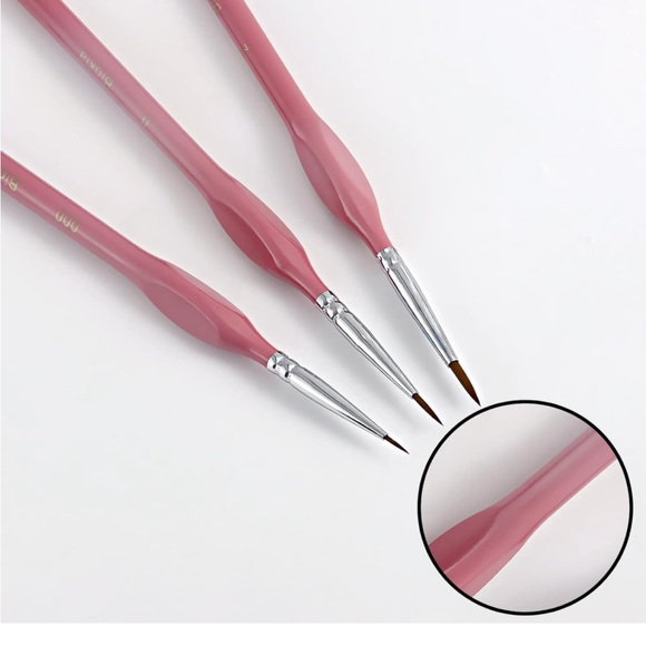 (3 pack) Detail Paint Brush Set, Miniature Paint Brushes,7pcs  (multi color) - Picture 5 of 8